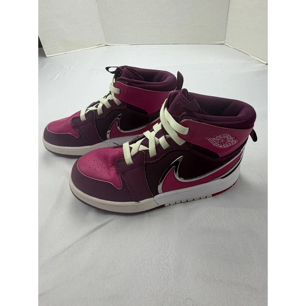 Jordan Stadium 90 EasyOn Kids Size 3Y Pink Purple Metallic Silver FQ1282-600